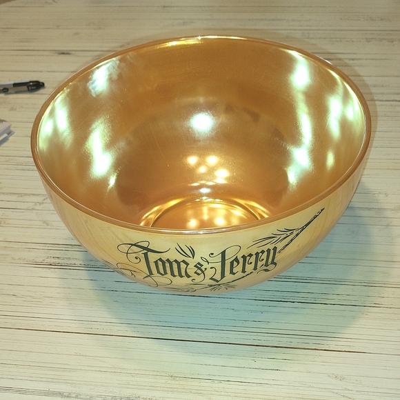 Fire King Tom & Jerry Punch Bowl.  Peach Luster, Luster Ware.  Vintage 1950's. - Picture 1 of 4